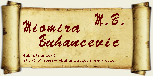 Miomira Buhančević vizit kartica